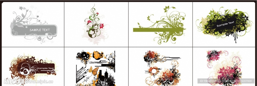 矢量图 插画 雕刻 素描 花纹
