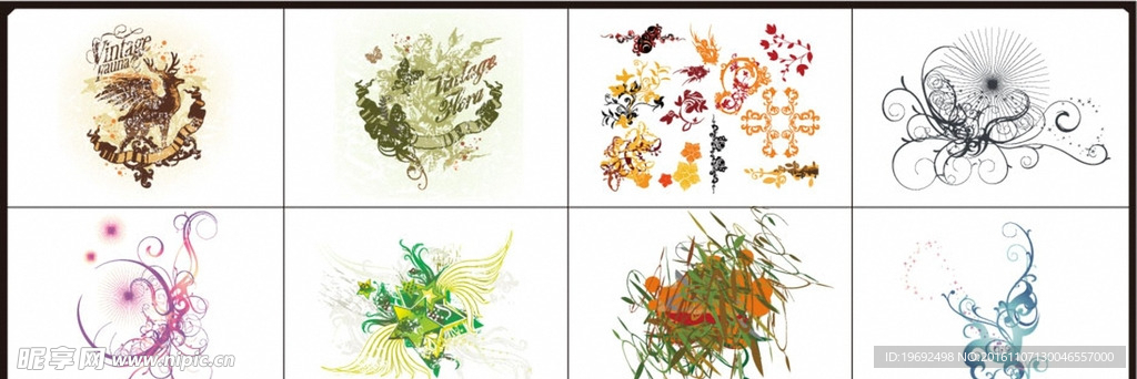矢量图 插画 雕刻 素描 花纹