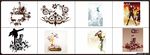 矢量图 雕刻 素描 花纹 人物