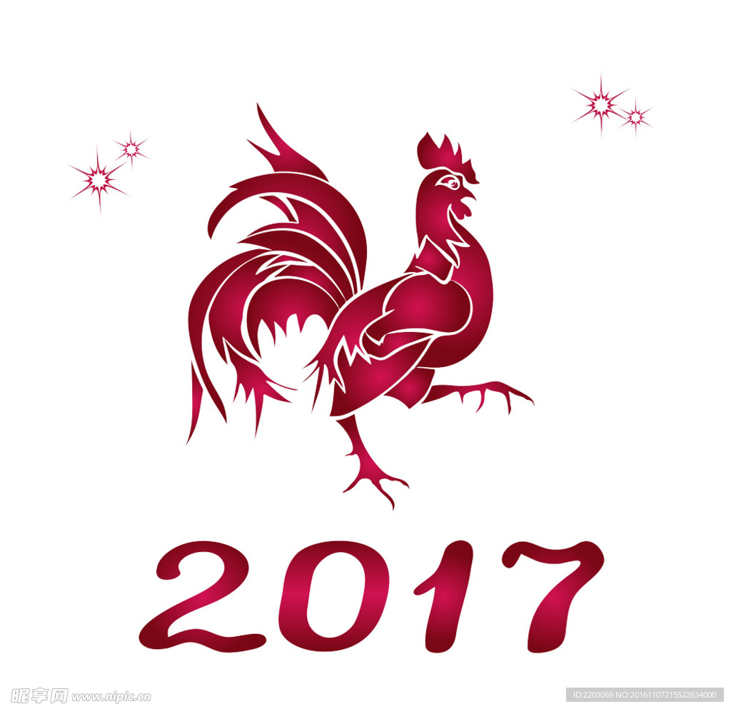 2017鸡年吉祥海报图片素材-编号24034109-图行天下