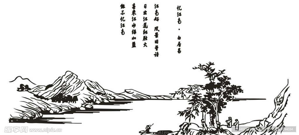 硅藻泥花纹 忆江南