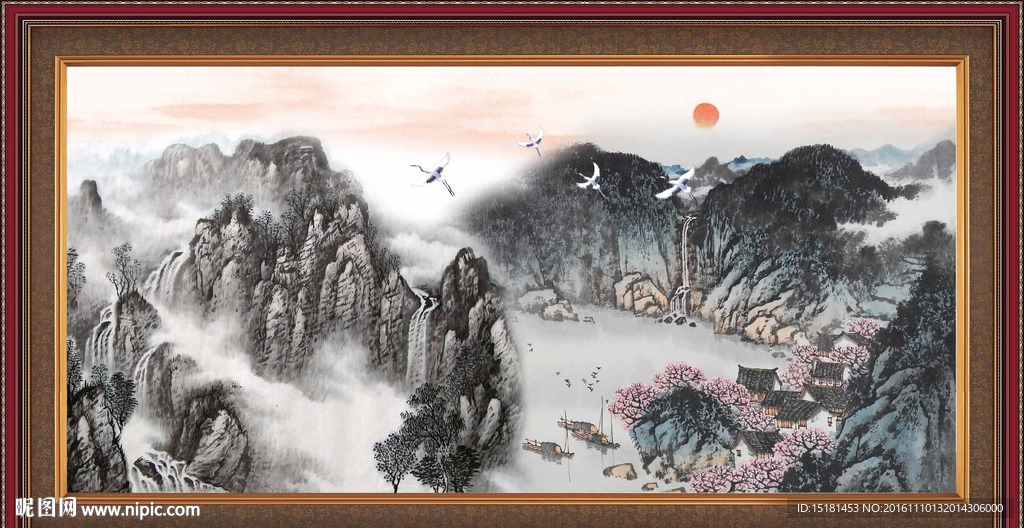 水墨山水画