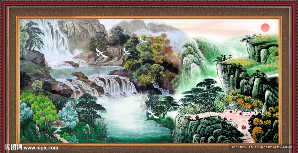巨幅山水画