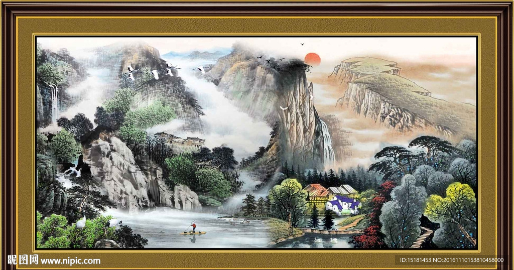 巨幅山水画
