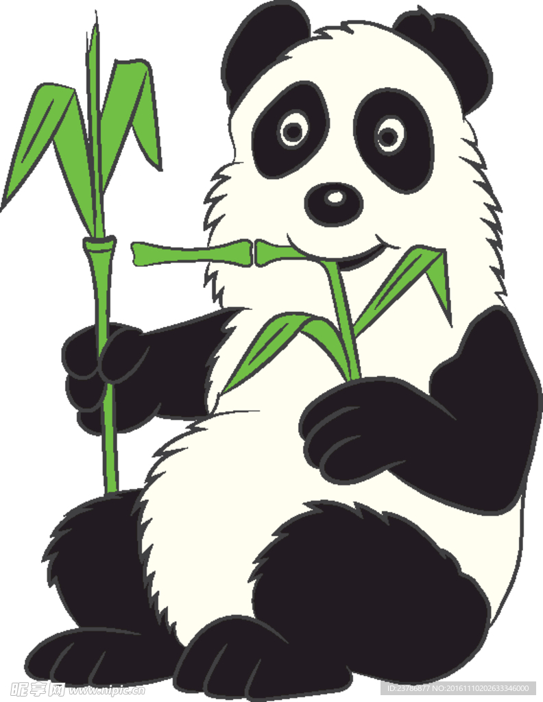 吃竹叶的熊猫
