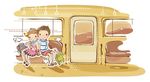 室内卡通情侣人物