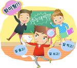 卡通学校学生素材