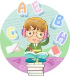 书本卡通人物素材