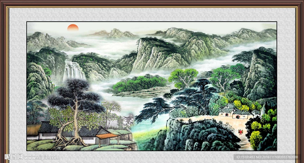 水墨山水画