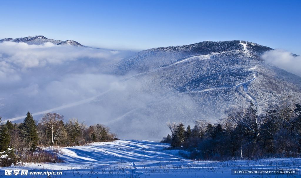 雪山 滑雪场 冰雪