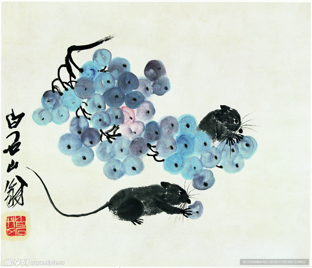 中国水墨画 齐白石国画 写意画