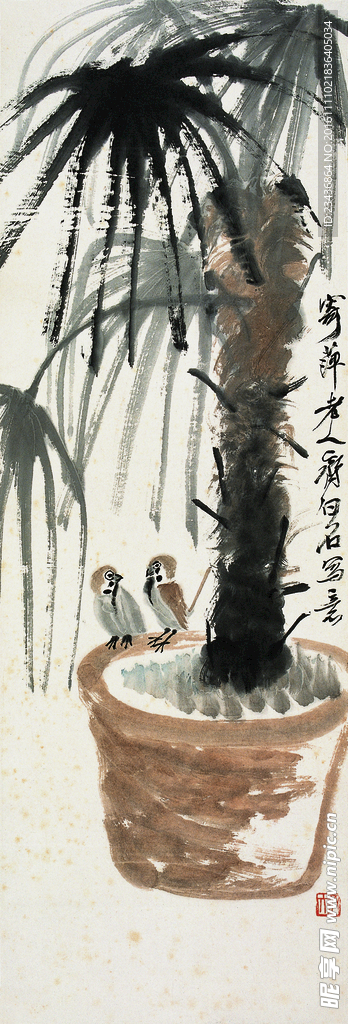 中国水墨画 齐白石国画 写意画