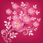 立体花朵花纹