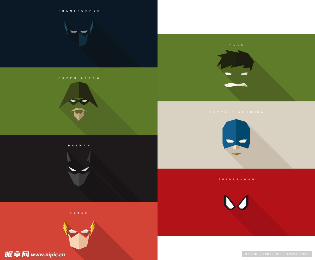8款漫威DC英雄人物面具素材