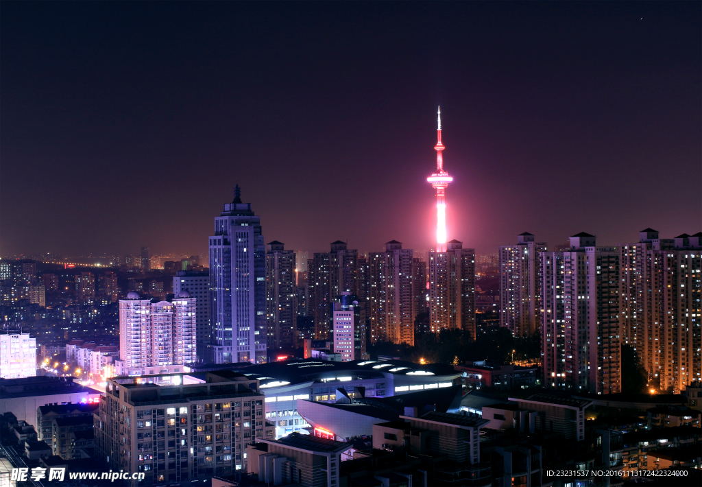 高楼夜色