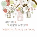 鸟笼婚礼水牌