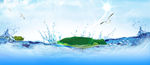 荷叶背景banner
