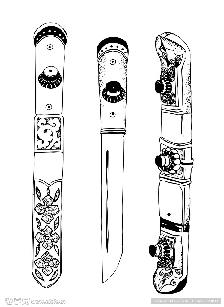 藏族刀具图案