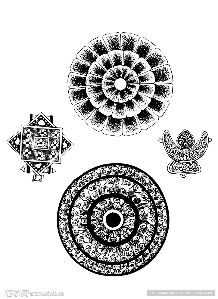 藏族图案 线条花纹
