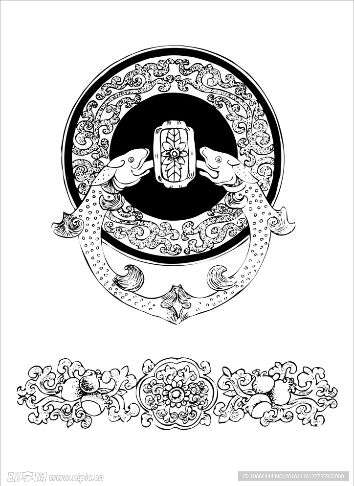 藏族图案 线条花纹