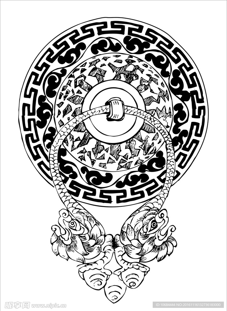 藏族图案 线条花纹