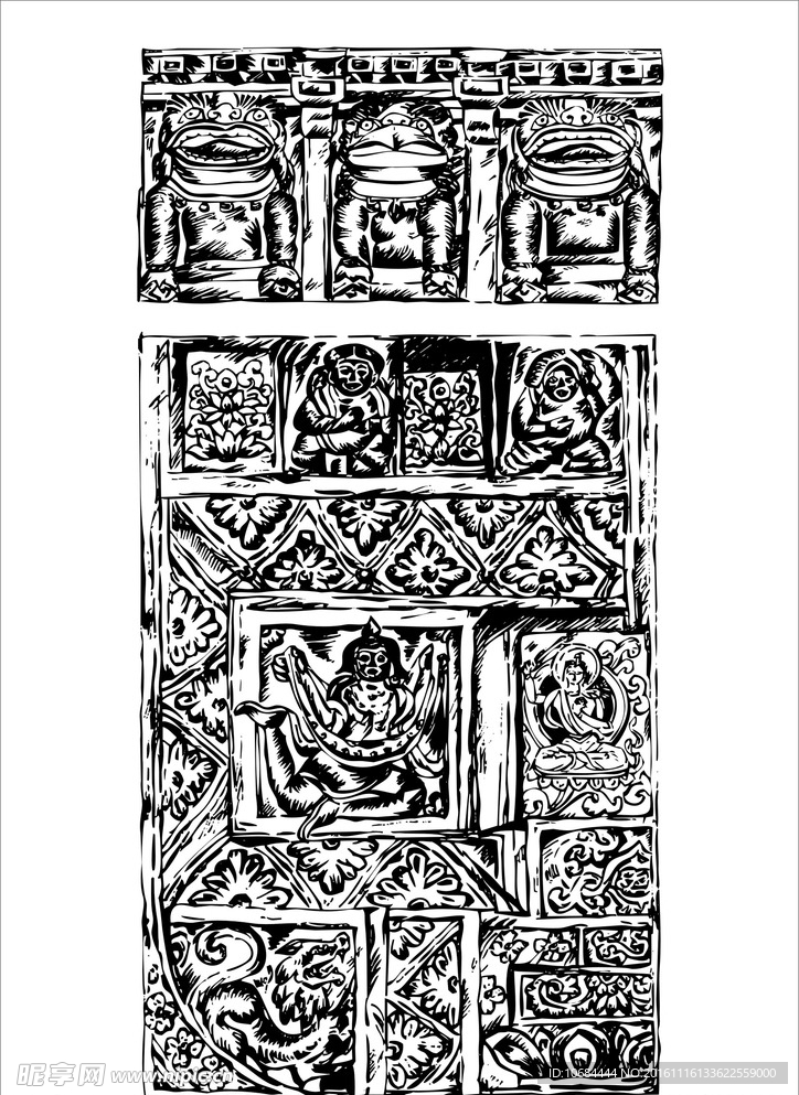 图案  藏族花纹