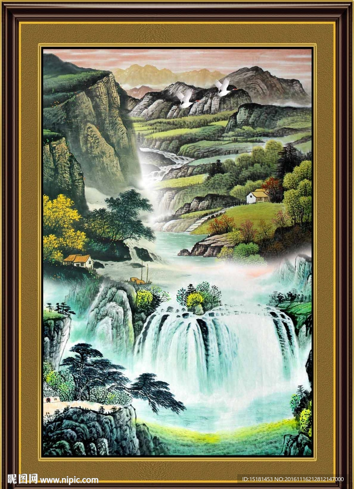 竖幅国画