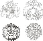 古代花纹 莲花