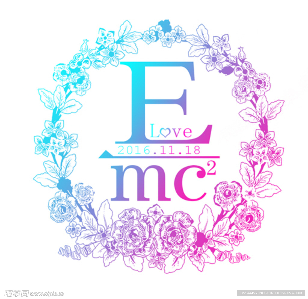 EMC 婚礼字母LOGO