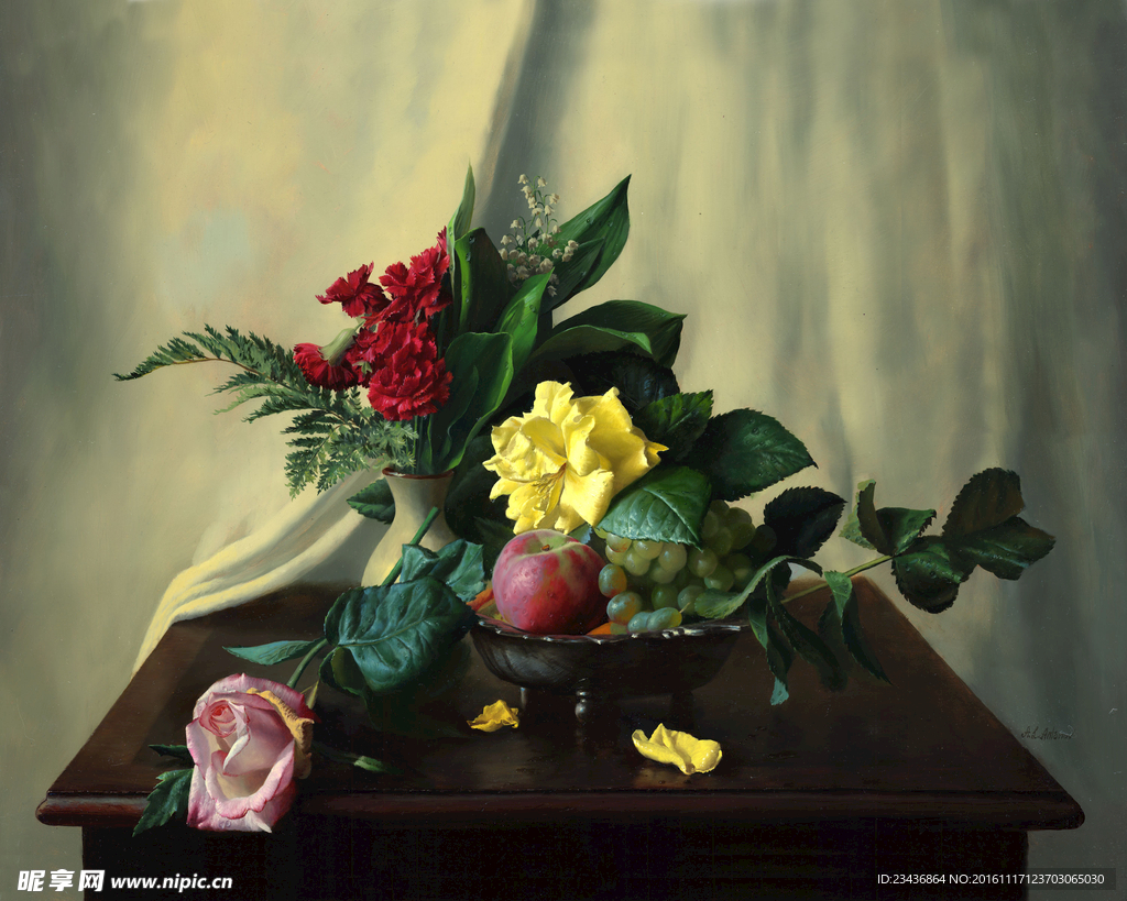 花卉静物油画 水果油画 装饰画