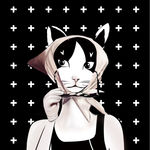 时尚猫咪 原创插画  手绘素材