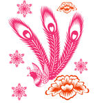 凤凰 花 矢量图