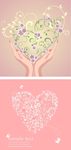 心形花朵花纹