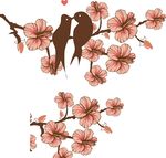 花朵小鸟
