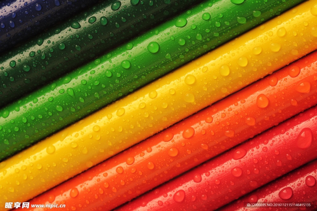 色彩缤纷的蜡笔