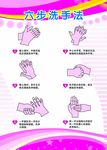 六步洗手法图片