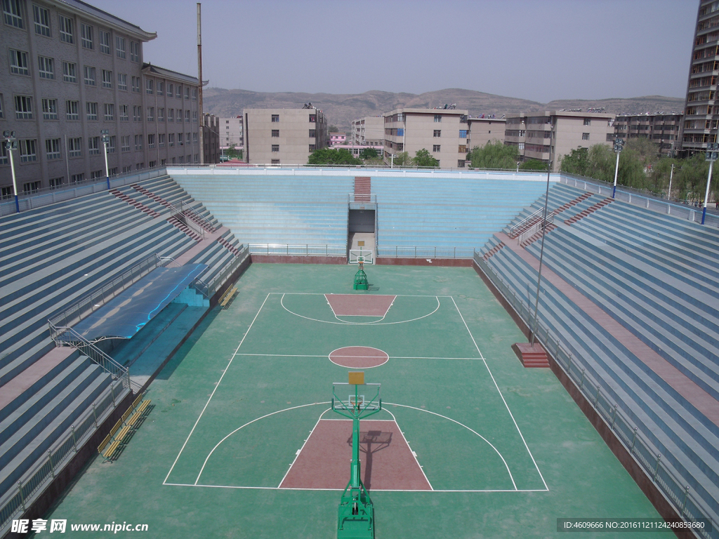 静宁县体育场灯光球场看台鸟瞰图