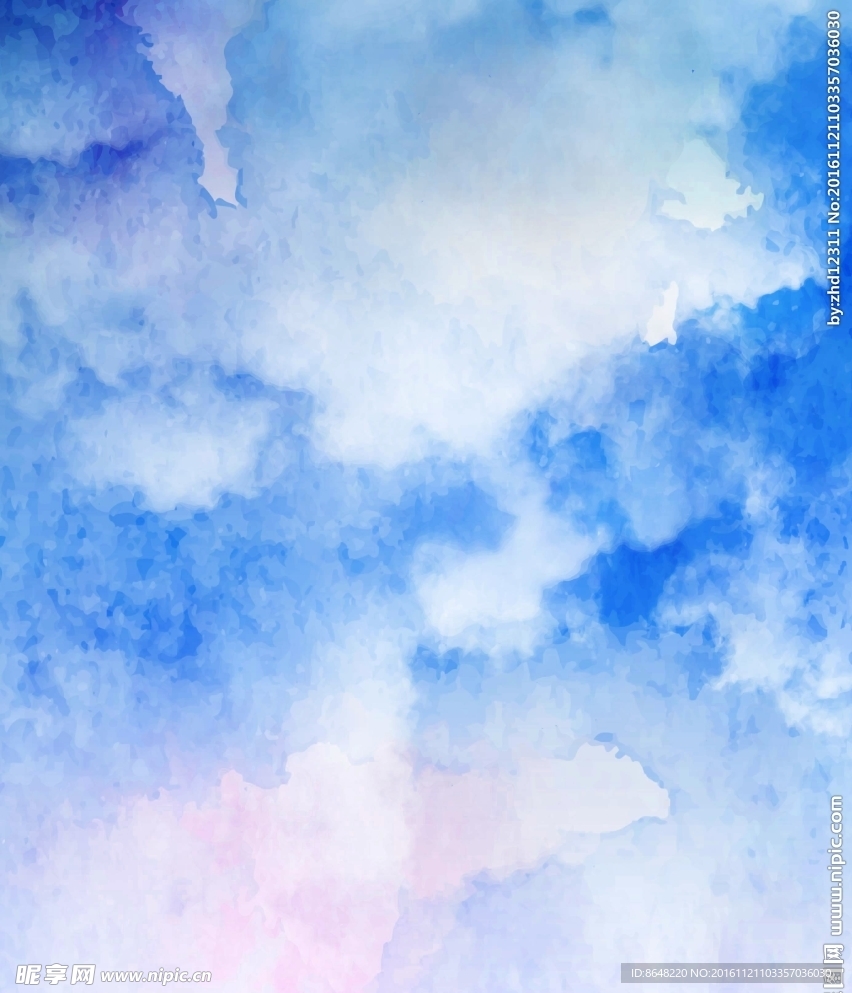 水彩水墨云彩背景