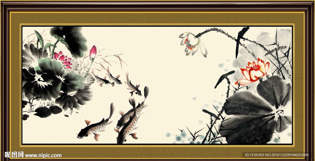 水墨荷花
