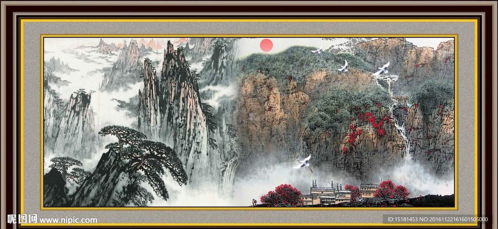 巨幅山水画