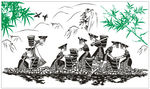 刘仲元民族画矢量图