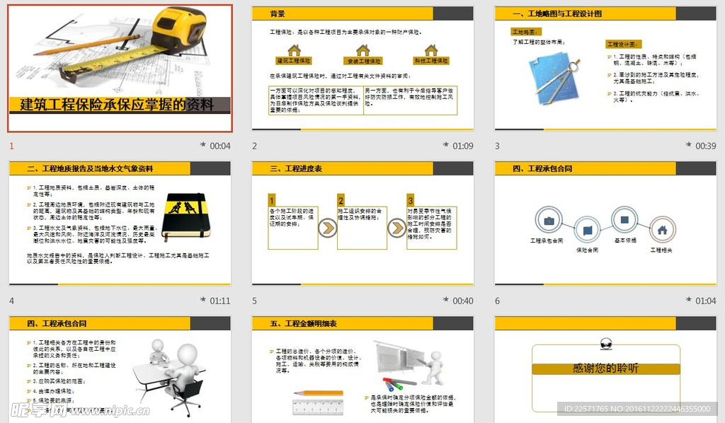 建筑工程保险承保应掌握的资料