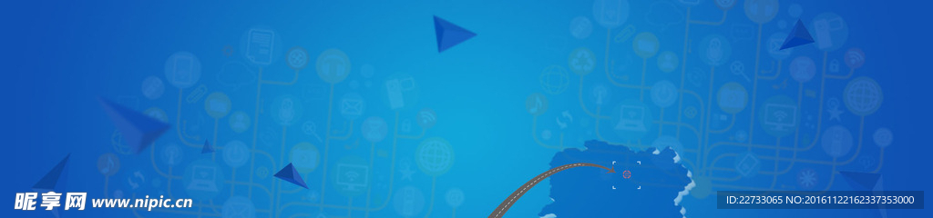 互联网商务科技banner背景
