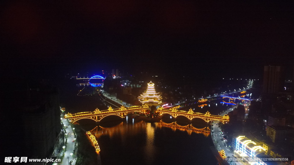 贵州锦屏夜景高清风光原图