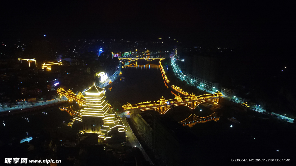 贵州省锦屏县新县城夜景