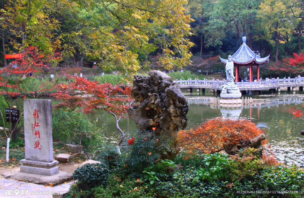 栖霞山红叶 栖霞古寺