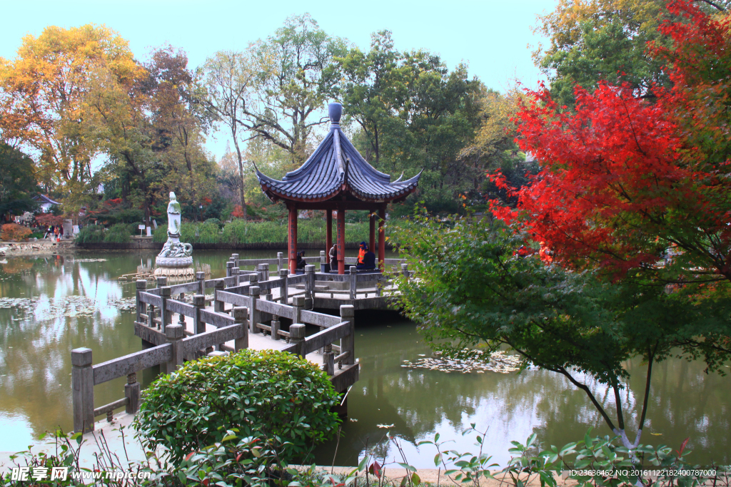 栖霞山红叶 栖霞古寺