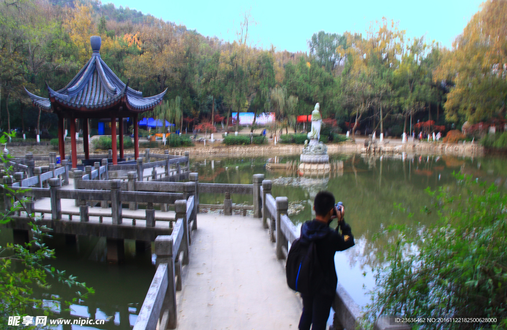 栖霞山红叶 栖霞古寺