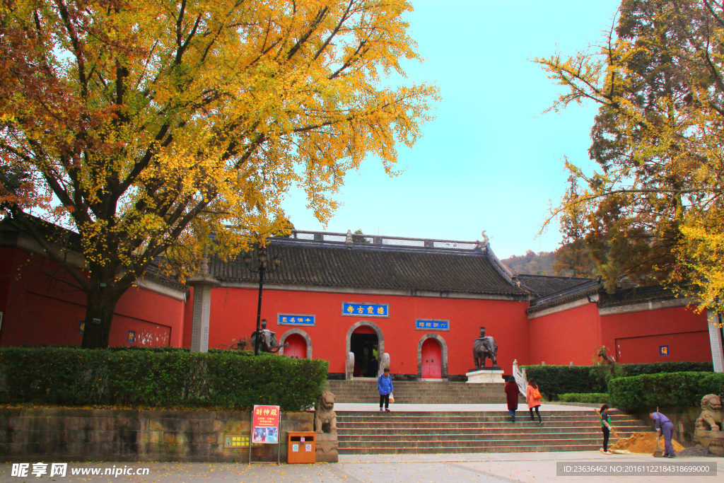 栖霞山红叶 栖霞古寺