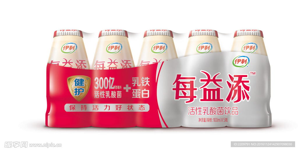 伊利美益添排装酸奶